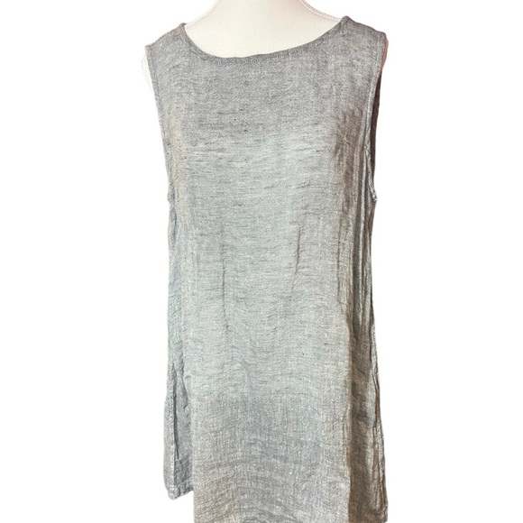 Flax Dresses & Skirts - Flax mini dress Lithuanian linen minimalist grey neutral wardrobe staple